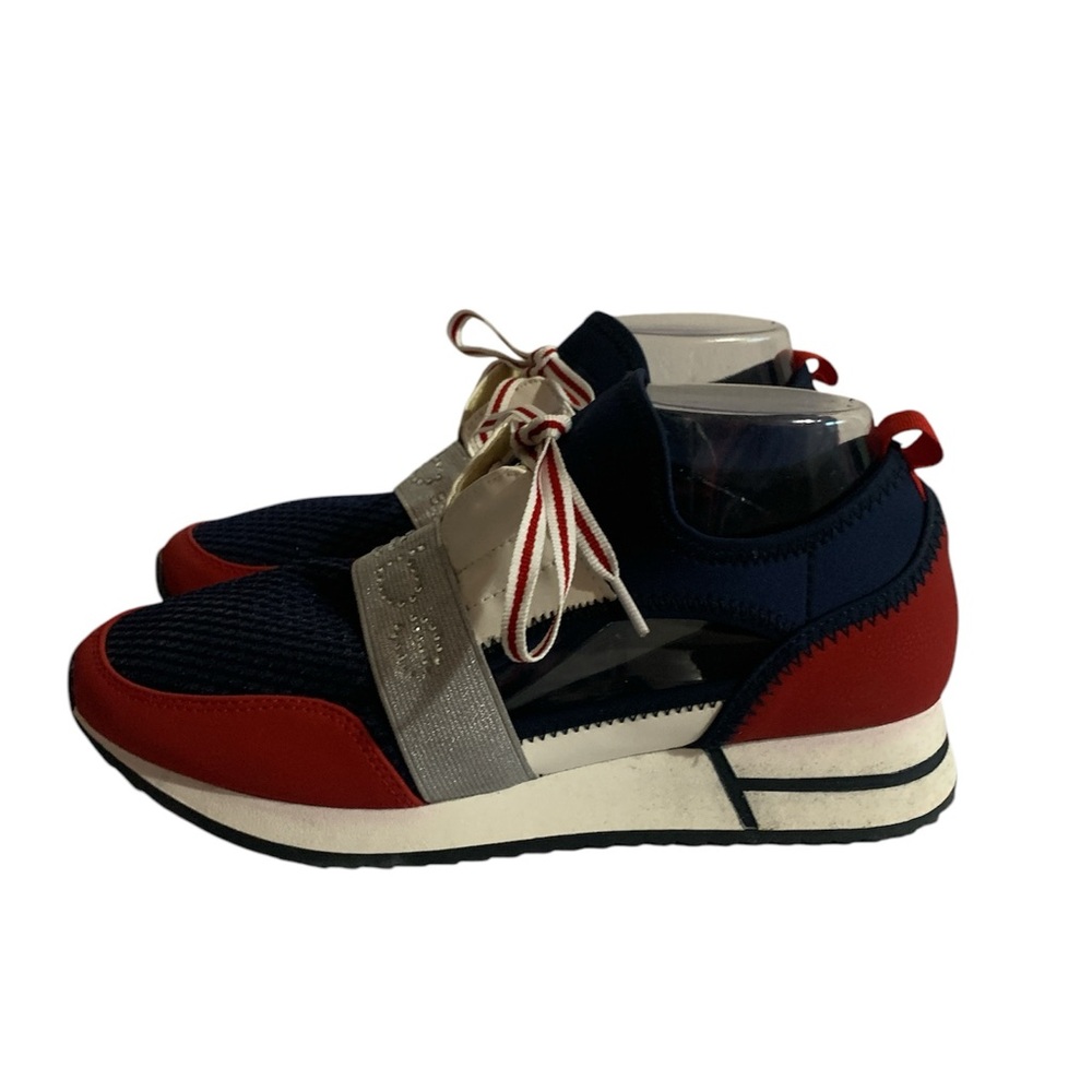 Bebe Red and Blue Sneakers with White Accents Women 8.5